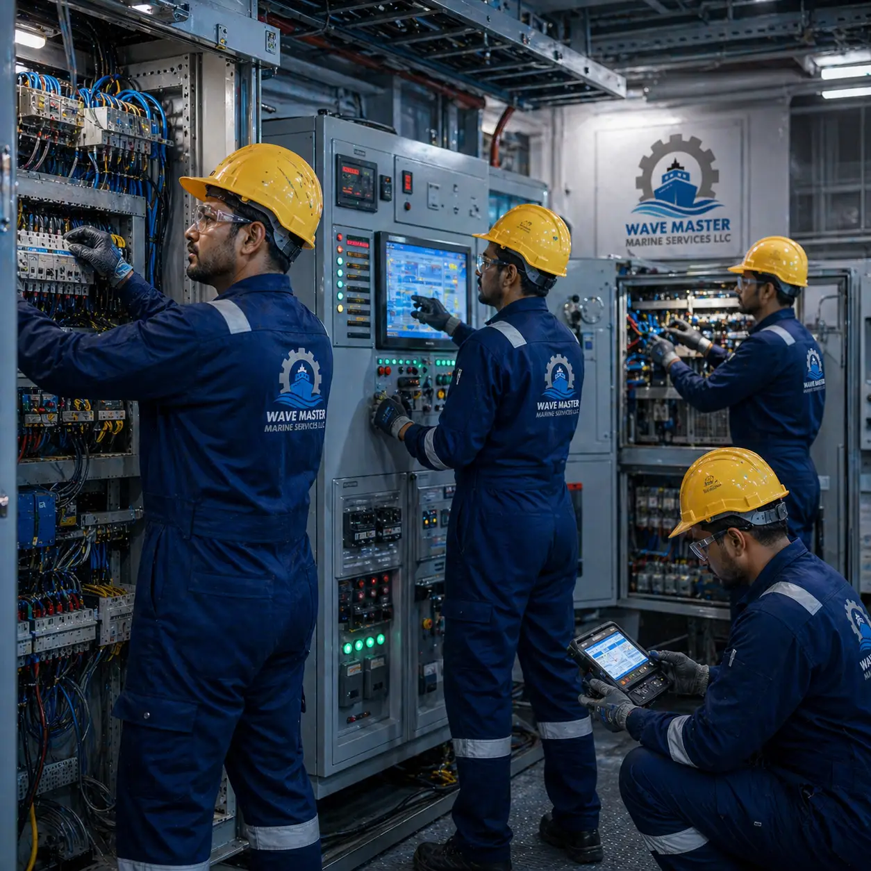 Marine electrician diagnosing system