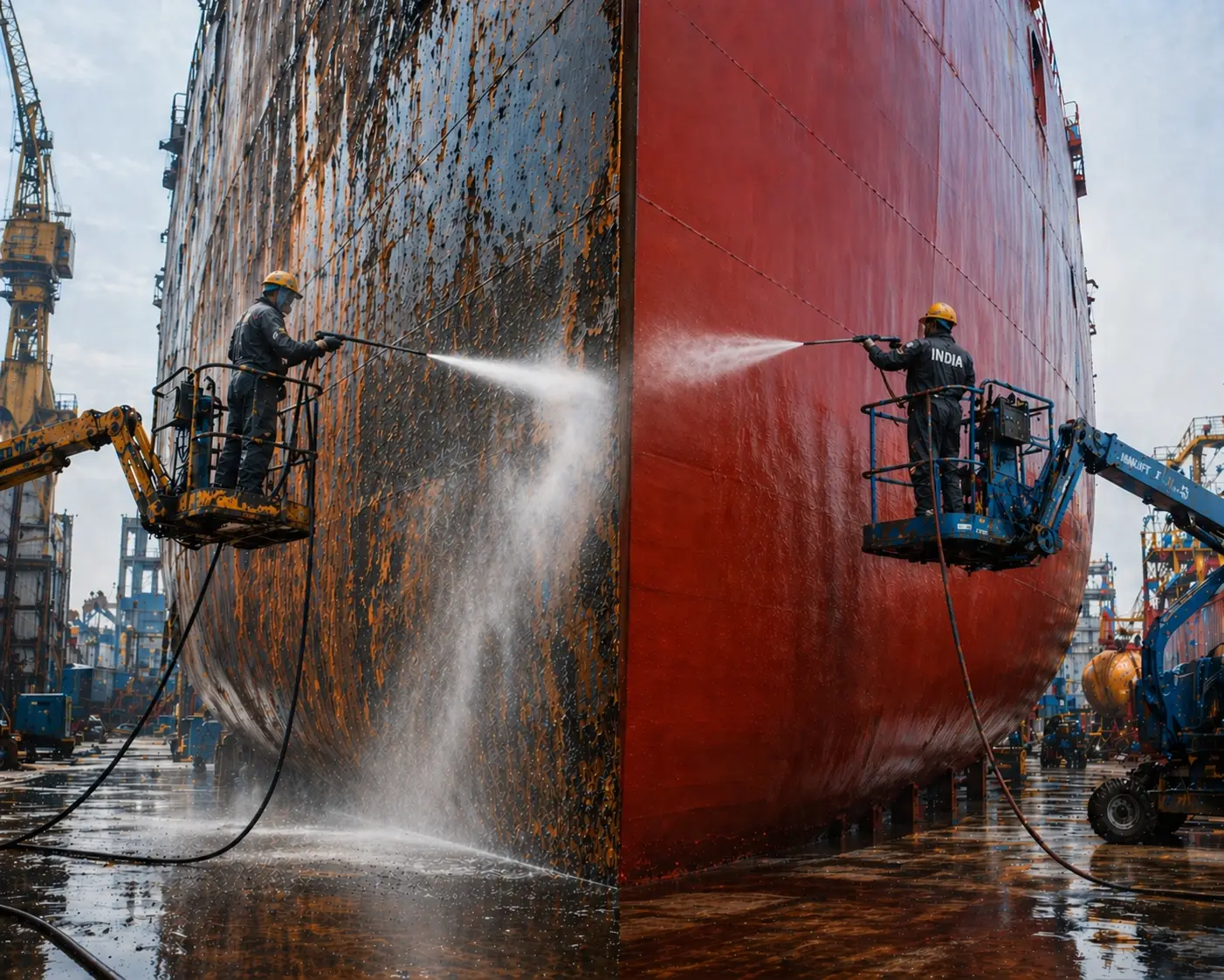 Hydro Blasting and Painting Work